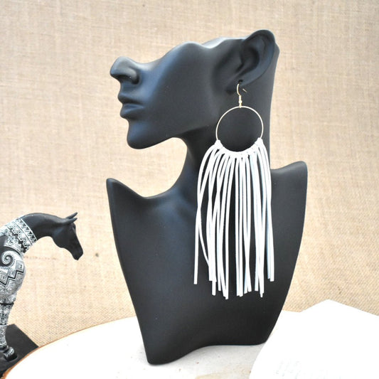 How to make DIY Leather Fringe Earrings - Prairie Buffalo