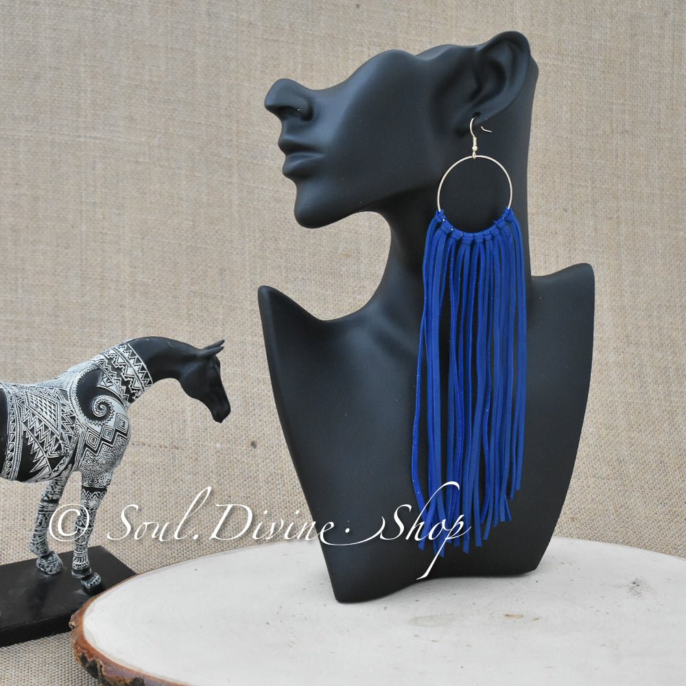 Leather Fringe Earrings: Embracing Bohemian Elegance - Prairie Buffalo