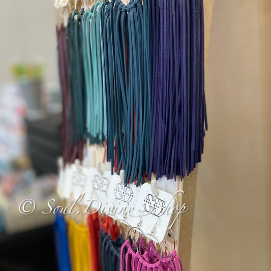 Leather Fringe Earrings Spring Colour Trends for 2023 - Prairie Buffalo