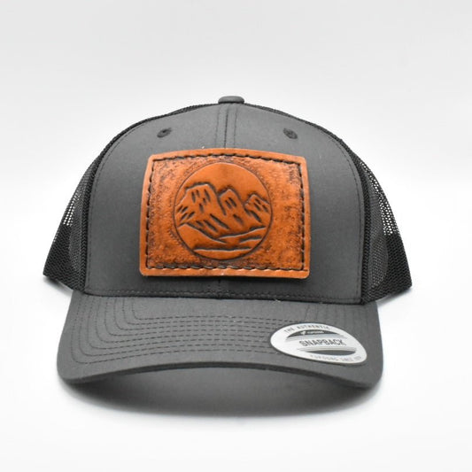 Three Sisters Tooled Leather Hat - Prairie Buffalo