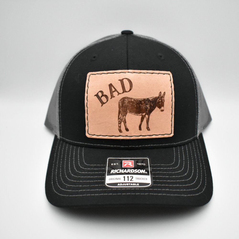 Leather Hat Patches Bad Ass Prairie Buffalo