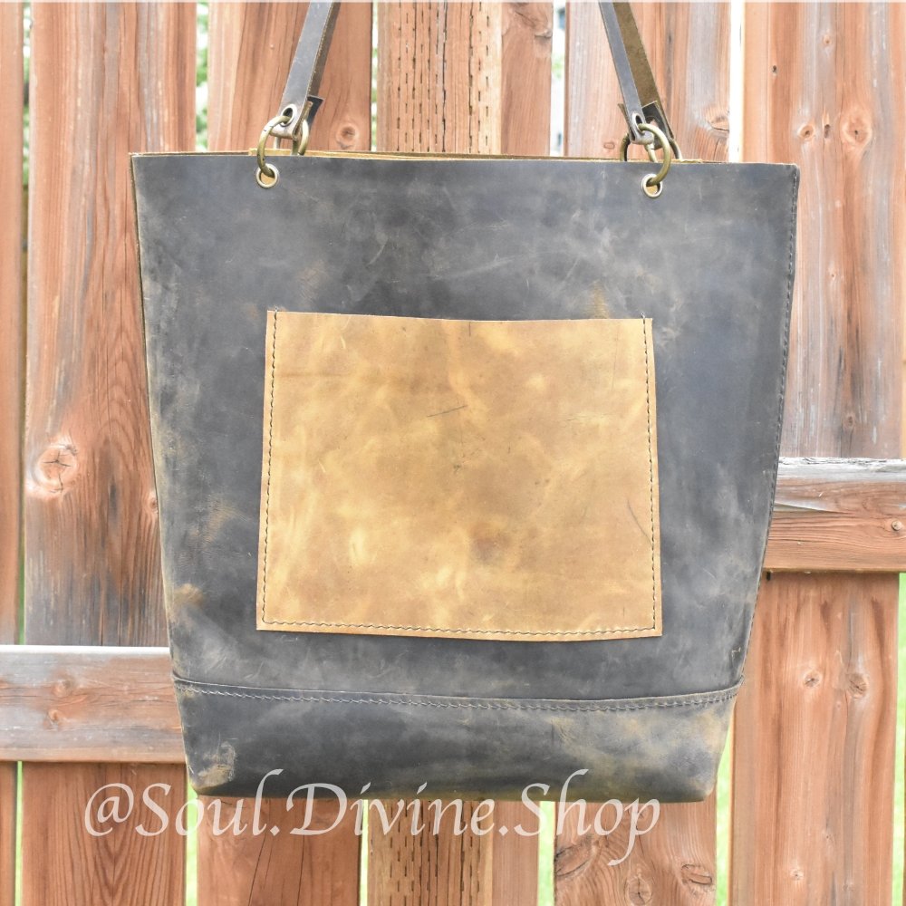 Leather Tote Bag - Oil Tan - Soul Divine