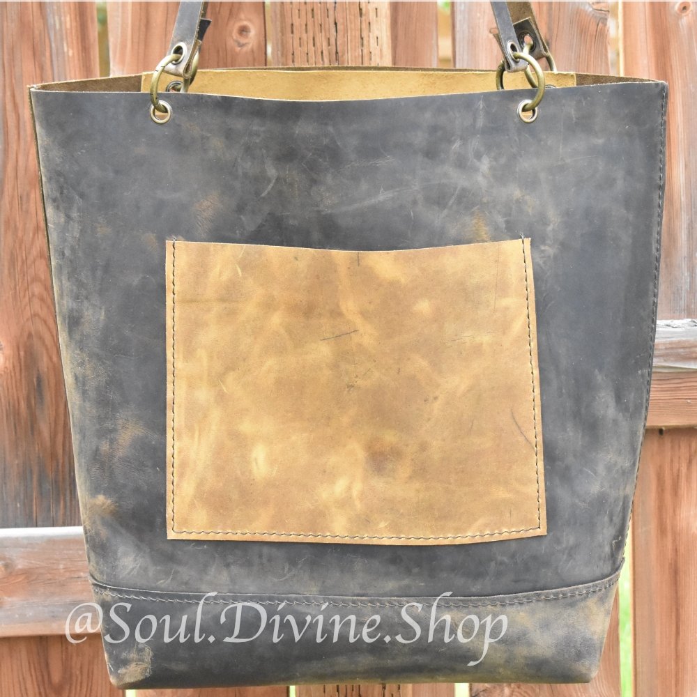 Leather Tote Bag - Oil Tan - Soul Divine
